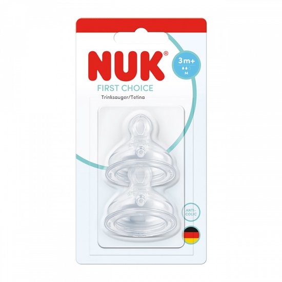 NUK First Choice flesspeen M 3+ maanden siliconen - Speen — afbeelding 4