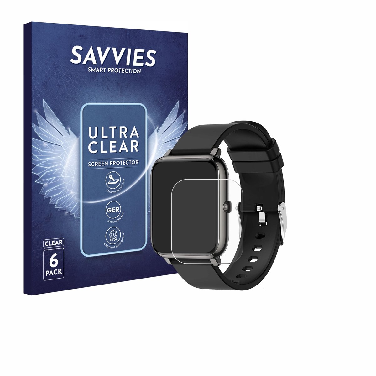 Savvies - Screenprotector voor Popglory IP67 1.4" - Folie Beschermfolie transparant 6 Stuks
