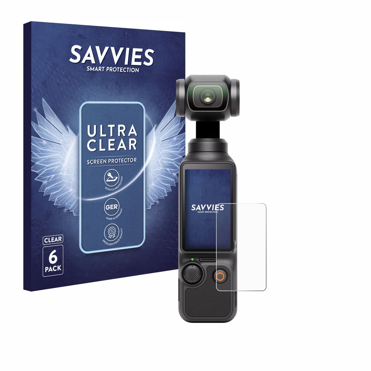 Savvies - Screenprotector voor DJI Osmo Pocket 3 - Folie Beschermfolie transparant 6 Stuks