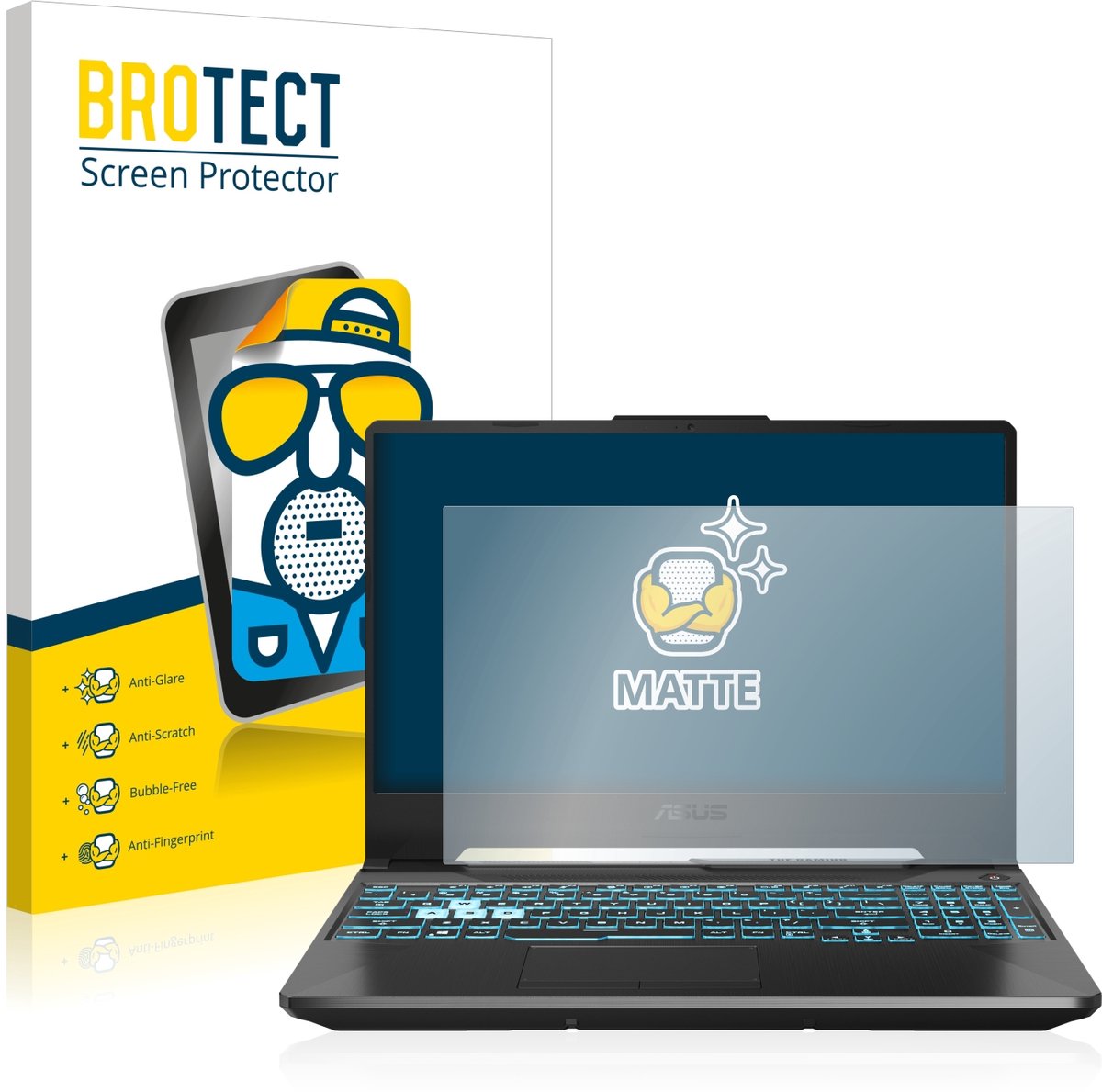 BROTECT - Screenprotector voor ASUS TUF Gaming A15 - Folie Beschermfolie matte