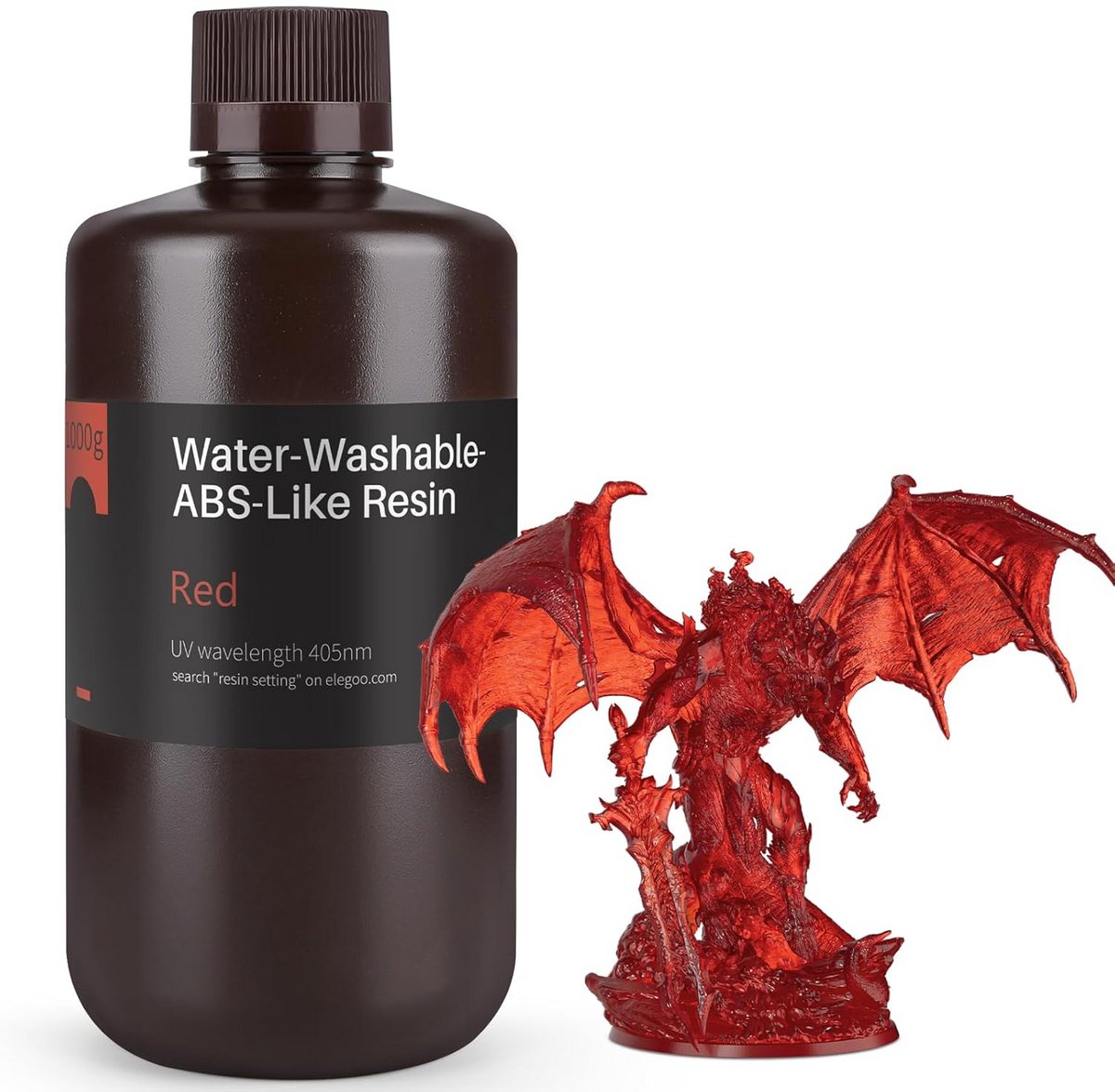 Waterwasbare 405nm Hars Zichtbaar Rood 1KG voor Resin Printers