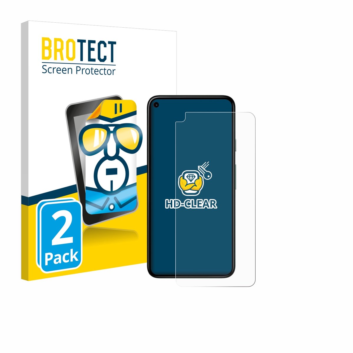 BROTECT - Screenprotector voor Google Pixel 5 - Folie Beschermfolie transparant 2 Stuks