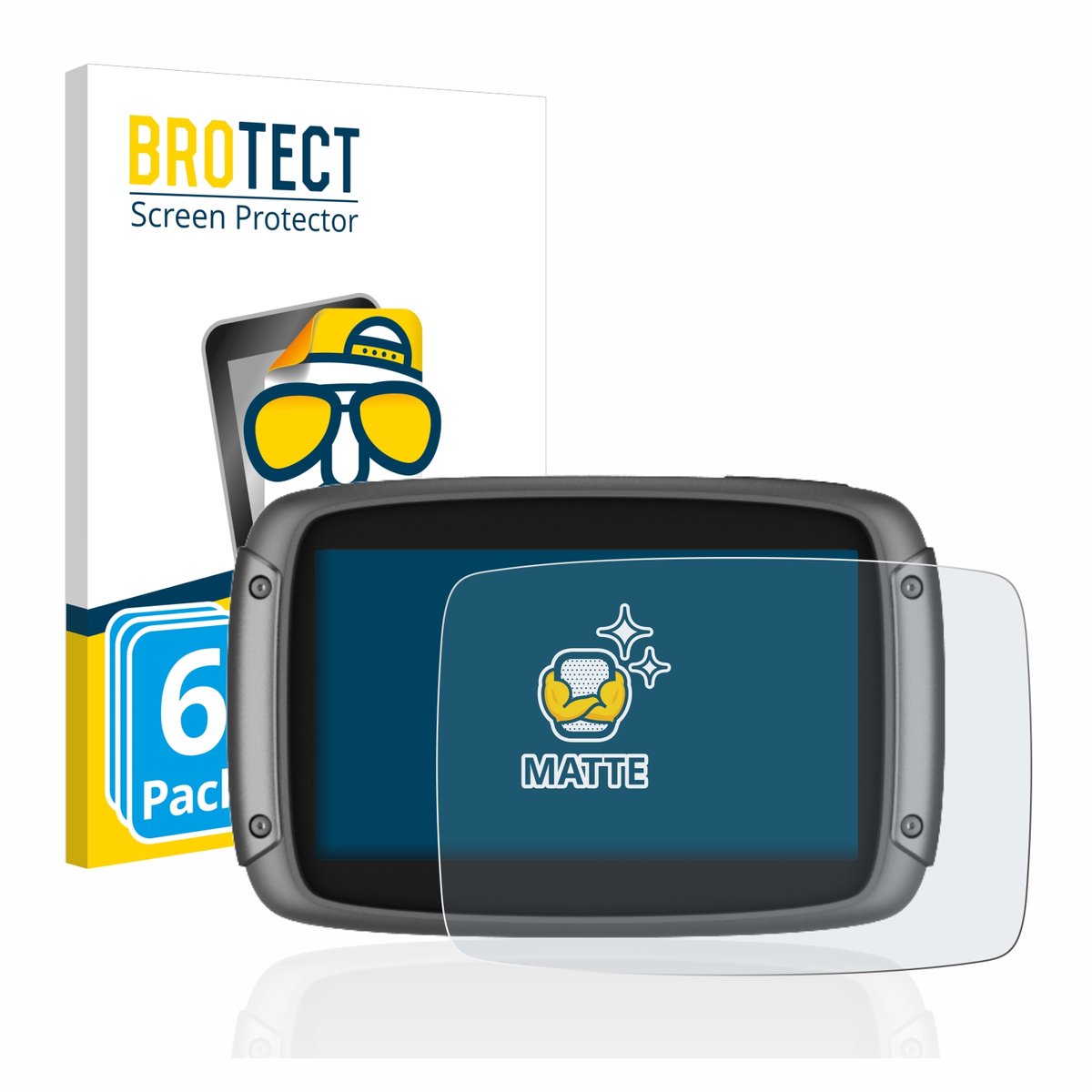 BROTECT - Screenprotector voor TomTom Rider 500 / 550 - Folie Beschermfolie matte 6 Stuks