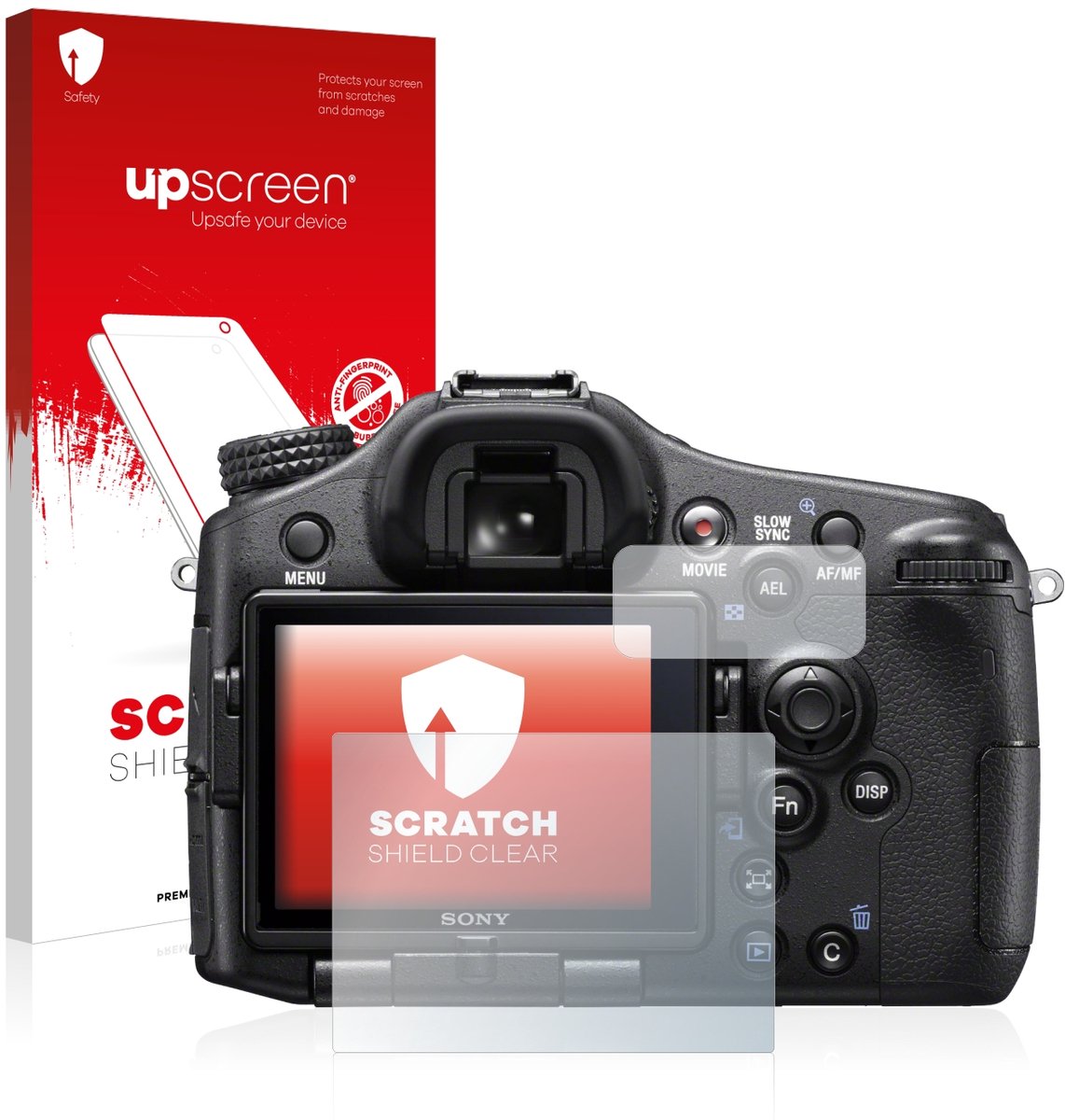 upscreen - Screenprotector voor Sony Alpha 77 II (SLT-A77 II) - Folie Beschermfolie transparant