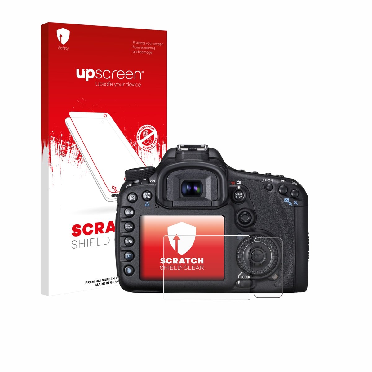 upscreen - Screenprotector voor Canon EOS 7D - Folie Beschermfolie transparant
