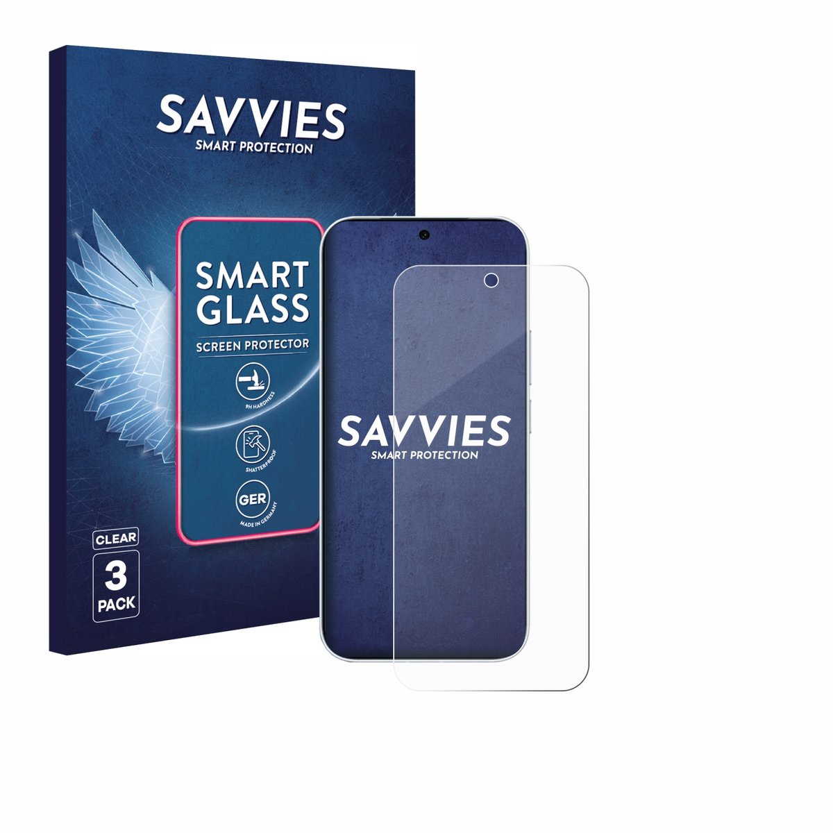 3 Stuks Savvies Screenprotector - geschikt voor Vivo S50 - beschermfolie glas transparant