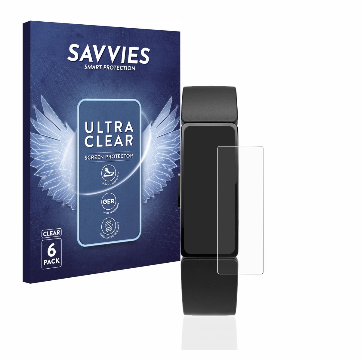 Savvies - Screenprotector voor Fitbit Inspire / Inspire HR - Folie Beschermfolie transparant 6 Stuks