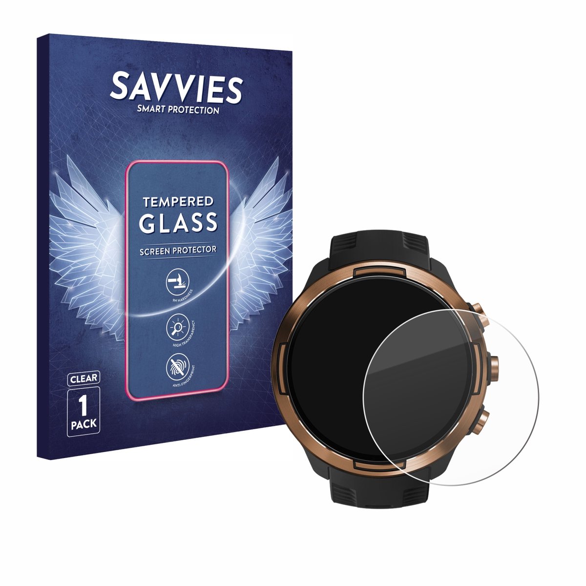 Savvies - Glas Screenprotector voor Suunto 9 Baro - Gehard Beschermglas 9H