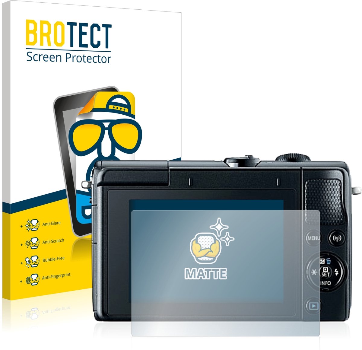 BROTECT - Screenprotector voor Canon EOS M100 - Folie Beschermfolie matte 2 Stuks