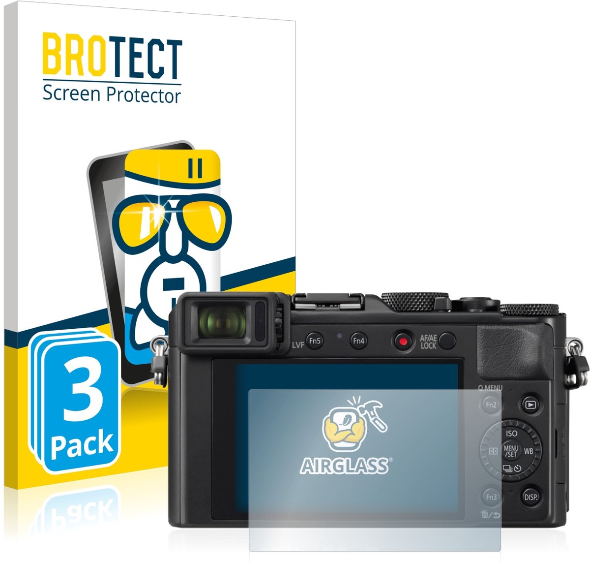 Screenprotector 3 Stuks voor Panasonic Lumix DC-LX100 II Beschermglas transparant