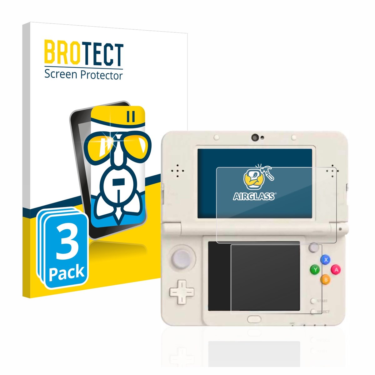 Screenprotector 3 Stuks voor Nintendo New 3DS Beschermglas transparant
