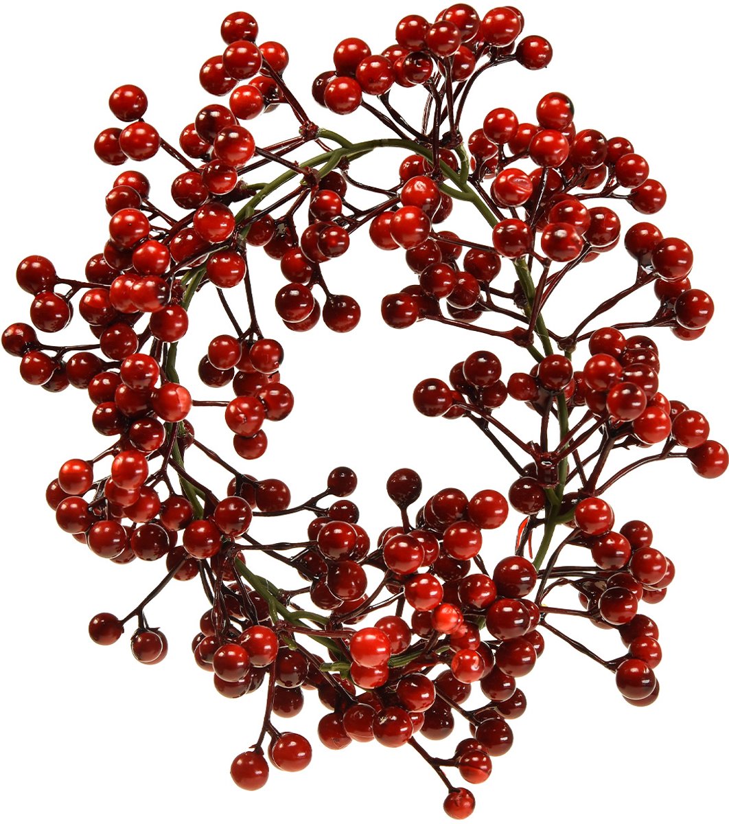 Viana Bessenkrans rode kunstplanten rood Kerst Ø20cm