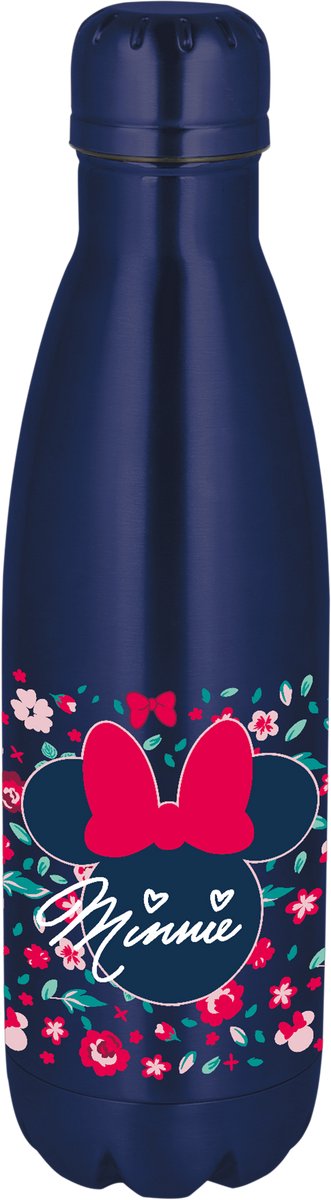 Disney's Minnie Mouse drinkfles – Roestvrij staal – 780 ml – Sluit goed af – Drinkfles voor kinderen – BPA-vrij – Donkerblauw