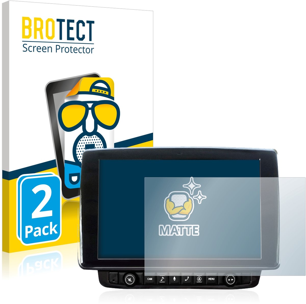 BROTECT - Screenprotector voor Alpine X903D-DU - Folie Beschermfolie matte 2 Stuks