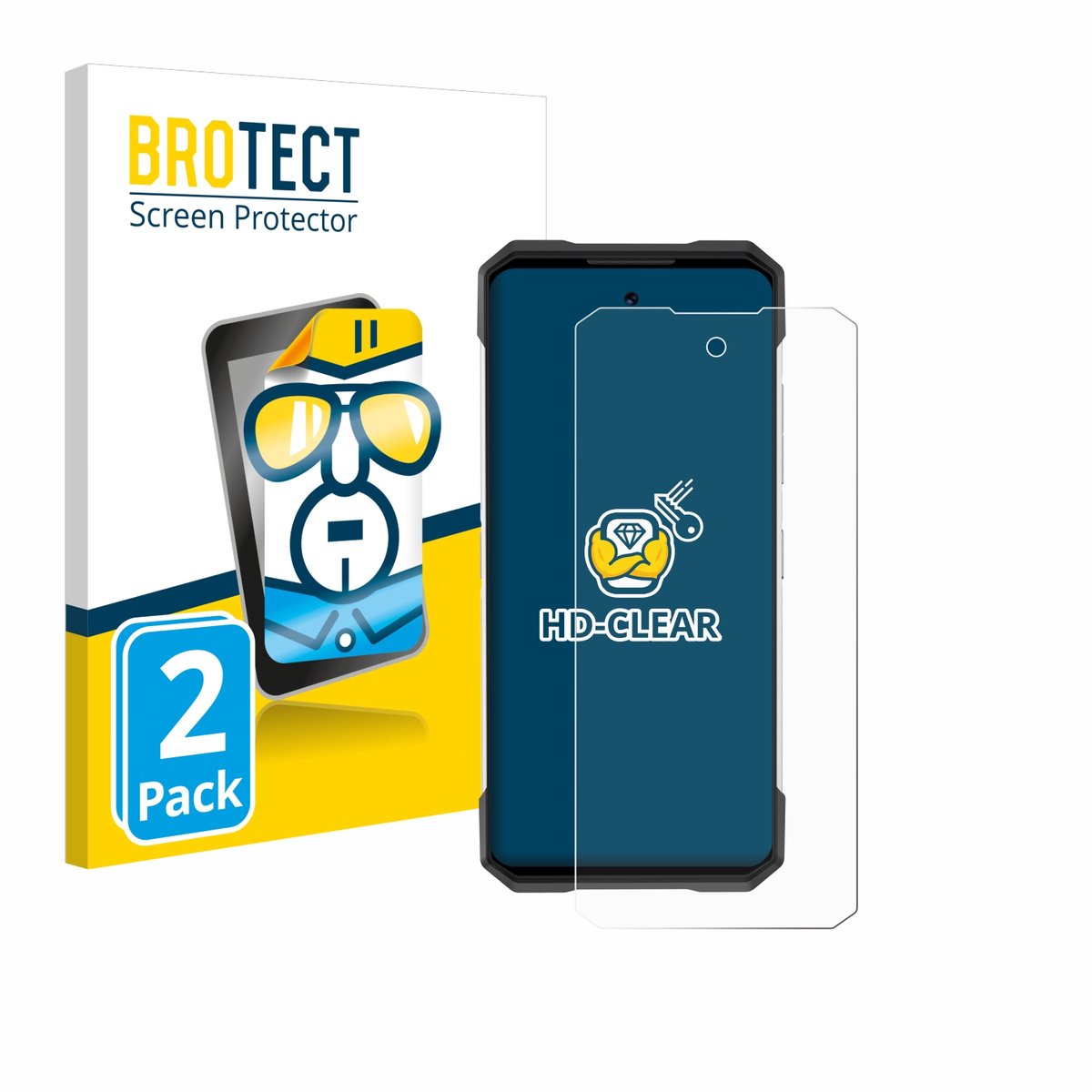 BROTECT - Screenprotector voor Doogee S200 - Folie Beschermfolie transparant 2 Stuks