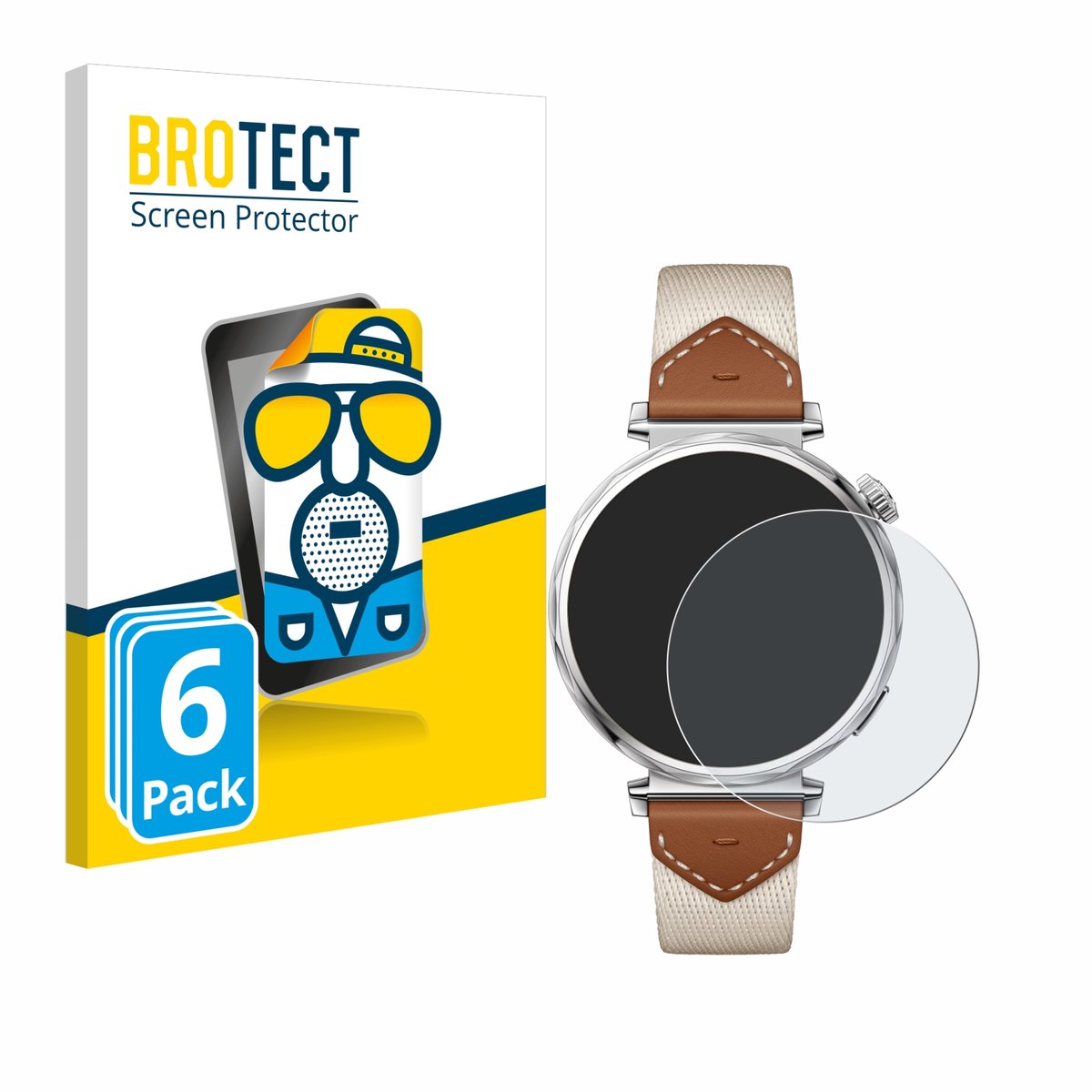 BROTECT - Screenprotector voor Huawei Watch GT 5 (41 mm) - Folie Beschermfolie matte 6 Stuks