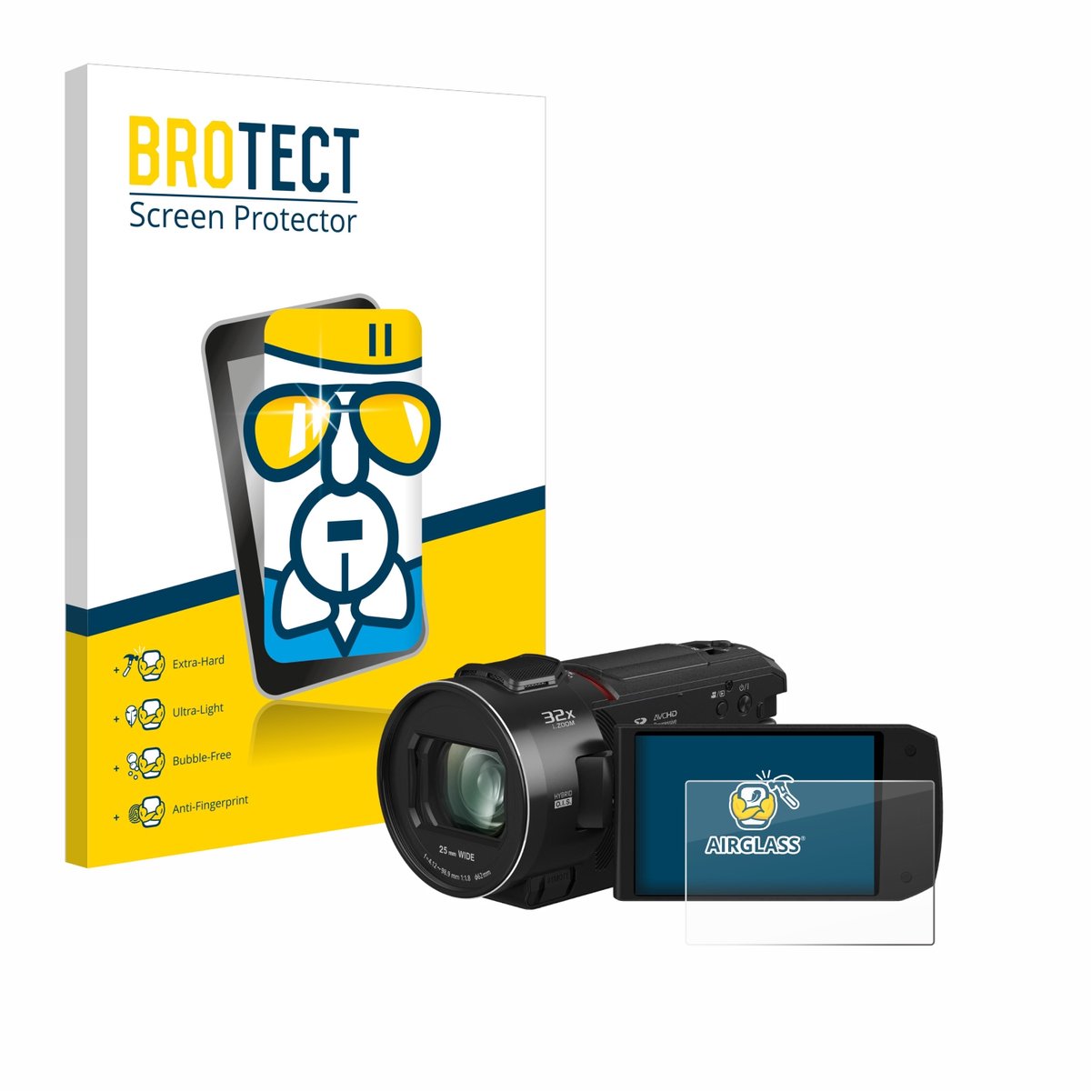 Screenprotector voor Panasonic HC-VX3 Beschermglas transparant