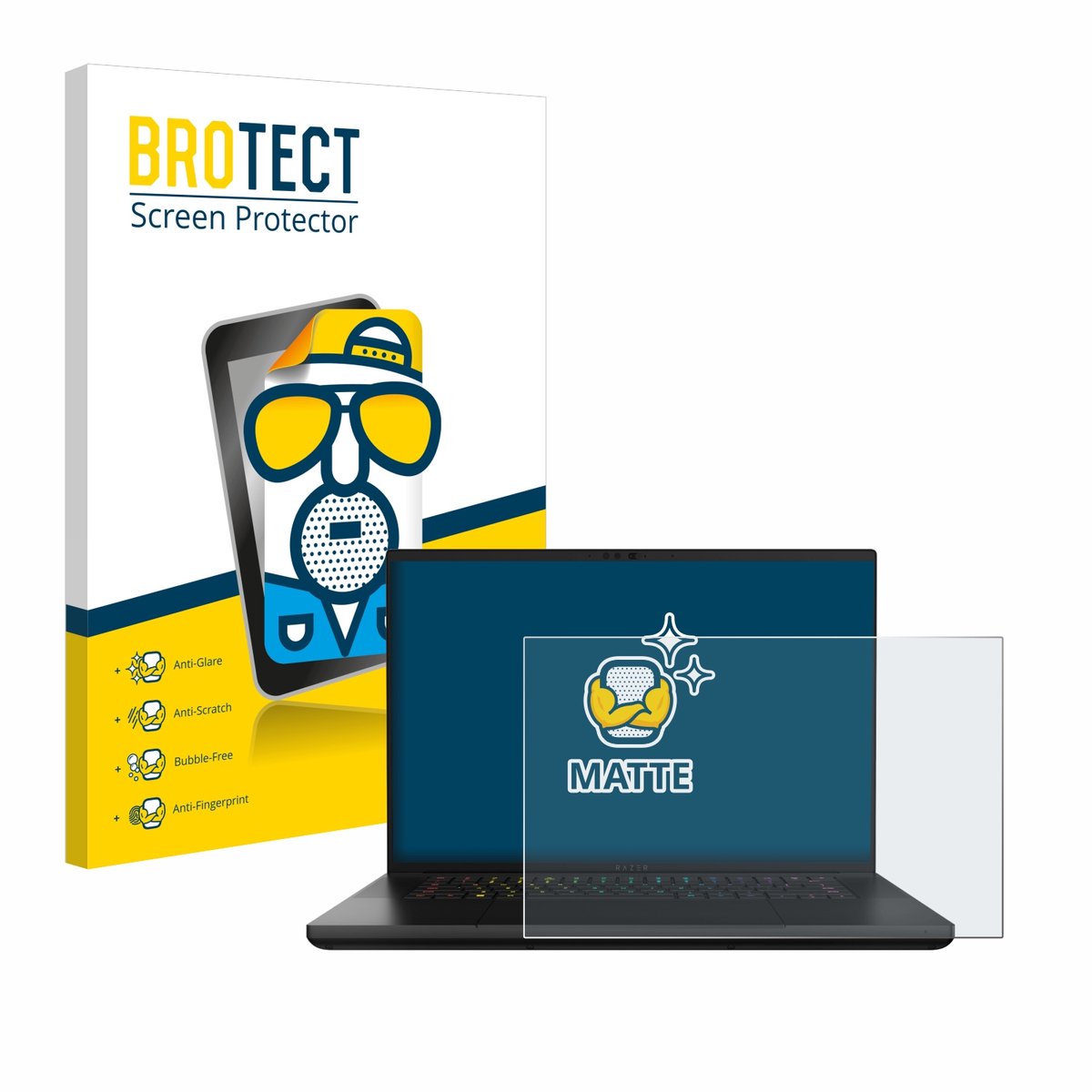 BROTECT - Screenprotector voor Razer Blade 16 2024 - Folie Beschermfolie matte