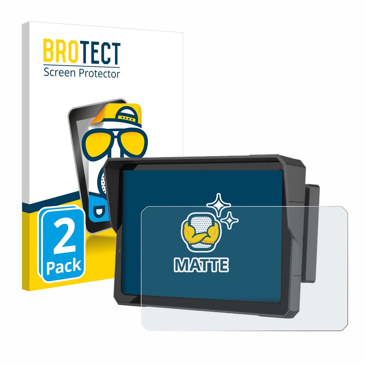 BROTECT - Screenprotector voor Carpuride W702B Pro 7" - Folie Beschermfolie matte 2 Stuks