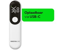 InnovaLive® Contactloze Koortsthermometer voor Volwassenen & Baby's - Oplaadbaar - Digitaal - Thermometer voorhoofd