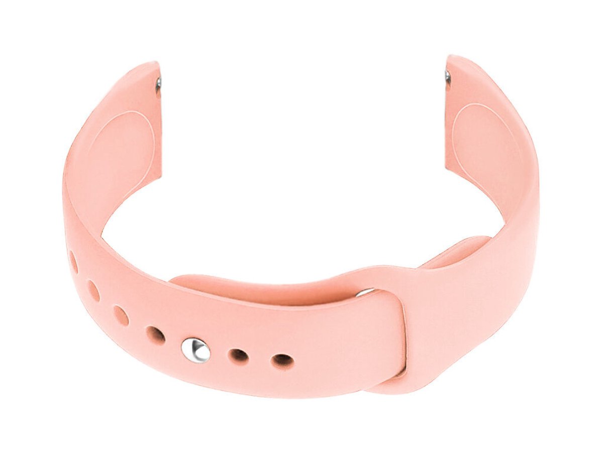 Pacific - Horlogeband - Rubber - 22mm - Roze - Metalen Gesp