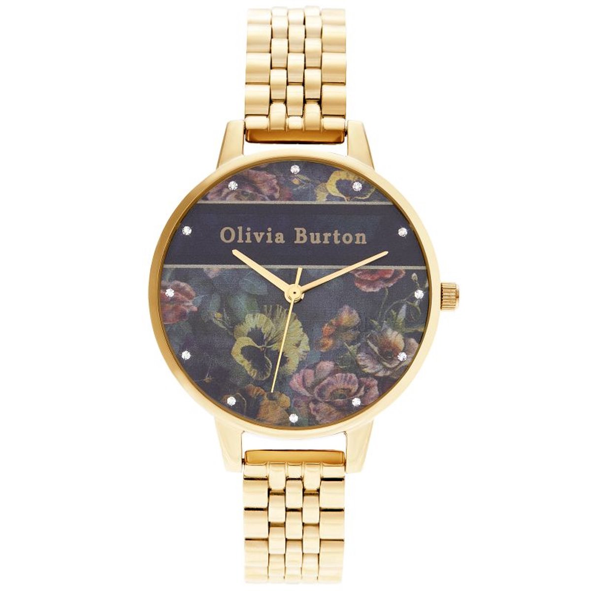 Olivia Burton Varsity Gouden Armband - OB16VS01 - Dameshorloge - Goud - Zwart - 34 MM