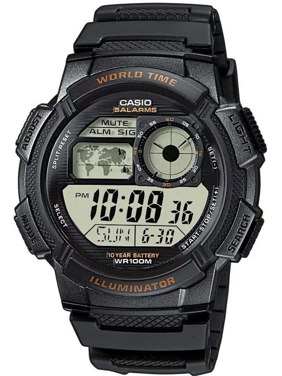 Horloge voor heren Casio AE-1000W-1AVEF Zwart Grijs