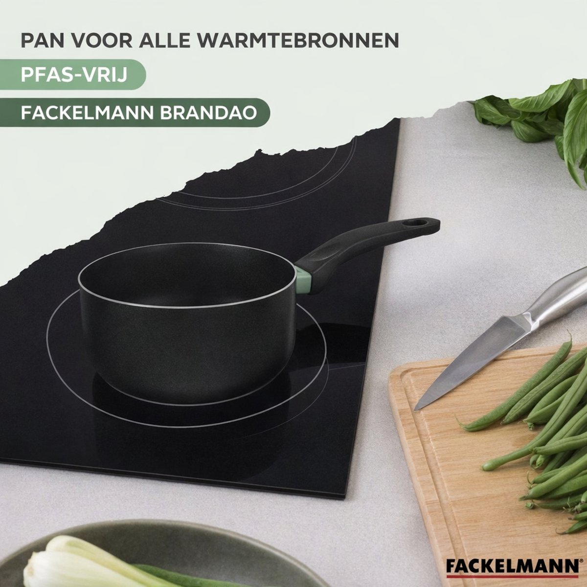 Pan 16 cm aluminium met keramische antiaanbaklaag zonder PFAS Fackelmann Brandao