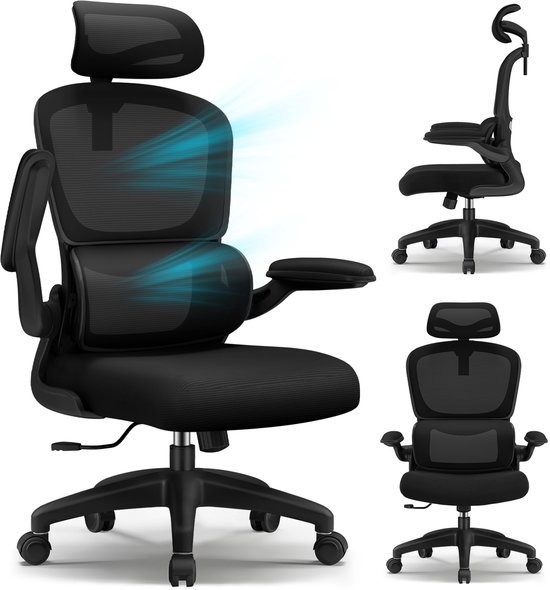 SUCCESS COURIER SL Ergonomische Bureaustoel met Inklapbare