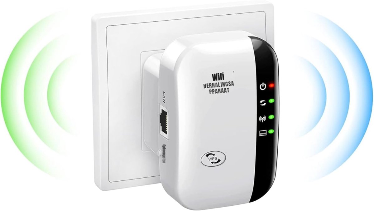 RWB® Wifi Versterker Stopcontact Wit met Compact Ontwerp - Deze Informatie Volgt Nog - €59,95