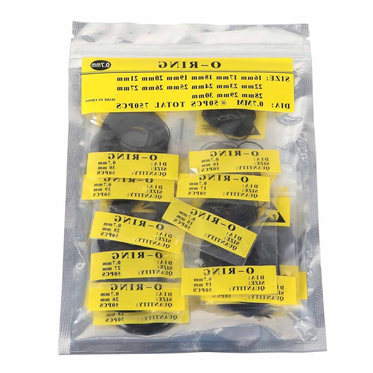 O-Ring Afdichting Set 950 Stuks - 0.5-0.6-0.7mm - Universele Rubber - Horloge Achterkant - Vervanging O-Ring Pakkingen