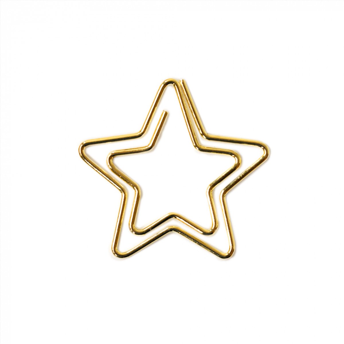 10 Paperclips - Ster - Goud - 30 x 30 mm