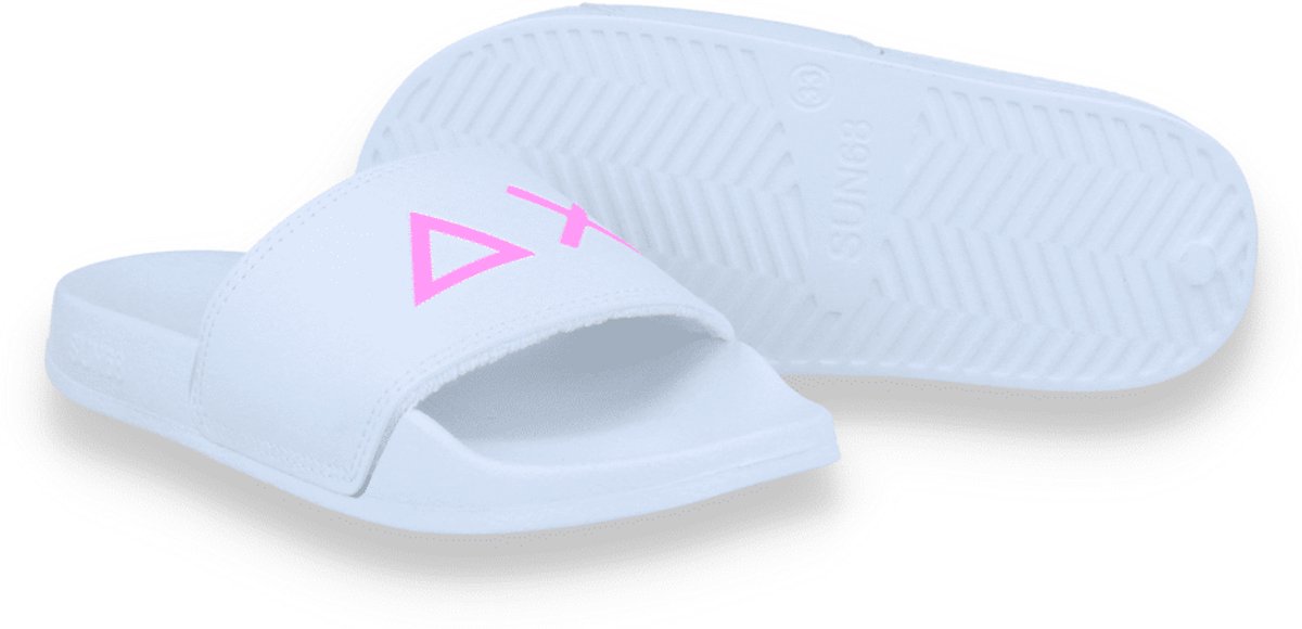 Sun 68 Meisjes Badslipper Girl's Slippers Logo Bianco | Wit | Maat: 33