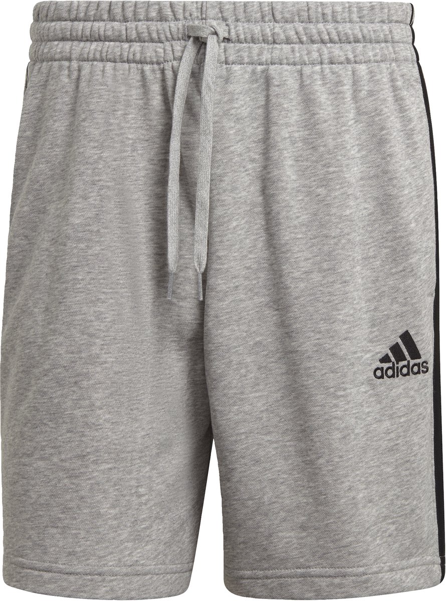 Adidas Sportswear Essentials French Terry 3-Stripes Short Heren Grijs