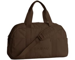 Cabau - Bloom Bag - Sporttas voor Vrouwen - Chocolate Brown - 37,5 Liter - 5 Vakken + 2 Ritsvakken - Gym & Weekendtas - 50x27x20 cm