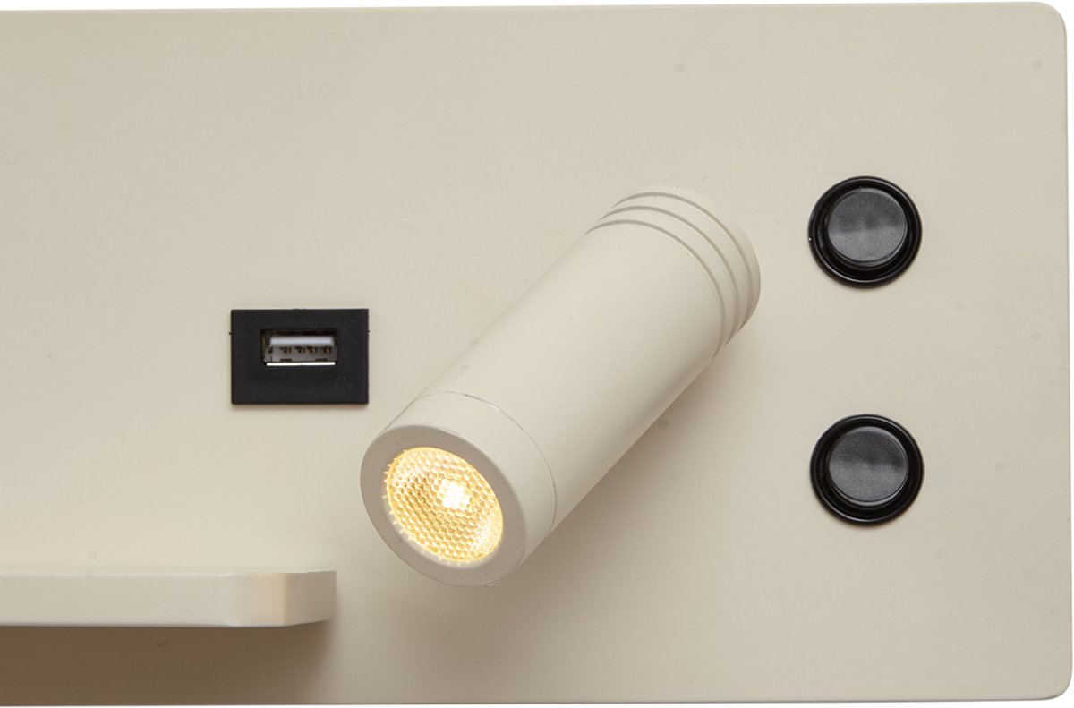 QAZQA Professional riza - Moderne LED Wandlamp voor binnen - 2 lichts - L 30 cm - Beige - Woonkamer | Slaapkamer