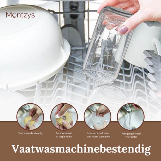 Montzys® Tasse à Café en Verres - 2 pièces - Tasse à boire 500 ml - Tasse à café - Glas à cocktail et à café glacé - Tasse à thé - Avec Pailles et Batteurs en Verres