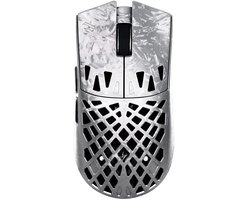 ATK Ghost Ultimate - Draadloze Gaming Muis - 48 g - Carbon Fiber Hollow Shell - PAW3950 Ultra Sensor – 8 kHz Polling - Nordic MCU - Ultralight - Nano Coating - Zilver