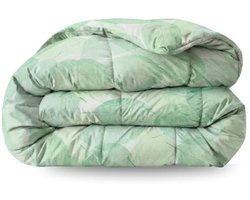 Zelesta Comfort Design Fresh Leaf 200x200cm - Dekbed zonder overtrek - 30 dagen proefslapen - Wasbaar hoesloos dekbed - Bedrukt dekbed - Dekbed met print - All Year Winterdekbed & Zomerdekbed