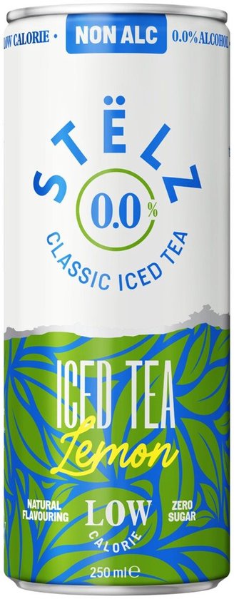 Stelz Iced Tea Lemon 0.0 Alcoholvrij Blikjes 25cl x 12 Stuks