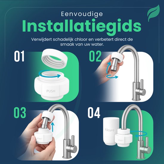 Filcure kraanfilter detail van filterpatroon met actieve kool