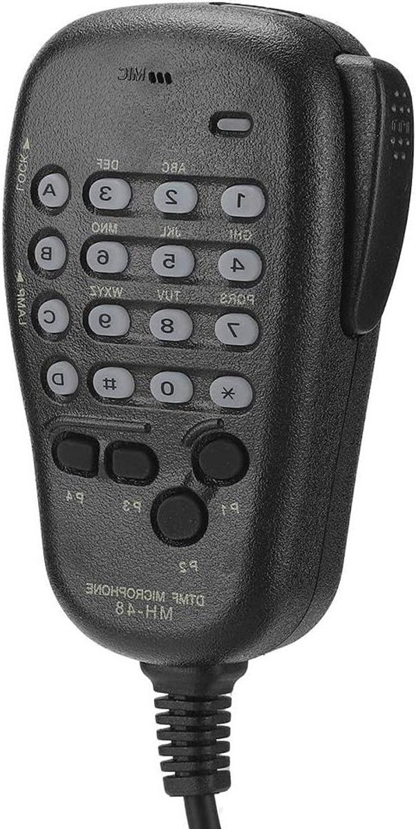 Allecto-Retro platenspeler - Vinyl - Ingebouwde speakers - Bluetooth - USB - Geschikt voor LP's - Zwart Handmicrofoon - MH-48 DTMF 6 PIN-handmicrofoon voor Radio Station Verlichte Microfoon