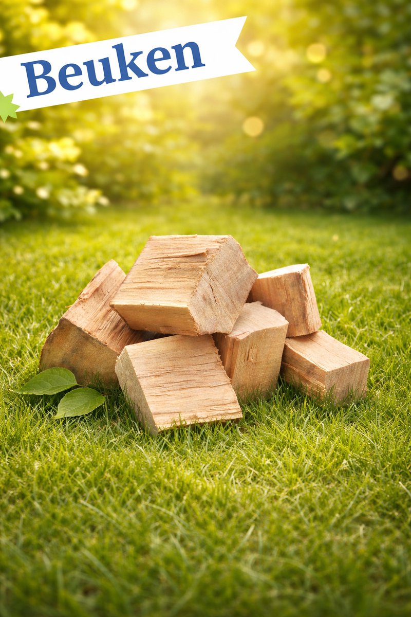2 kg beuken chunks rookhout voor BBQ en Smoker – 100% Natuurlijk Hardhout
