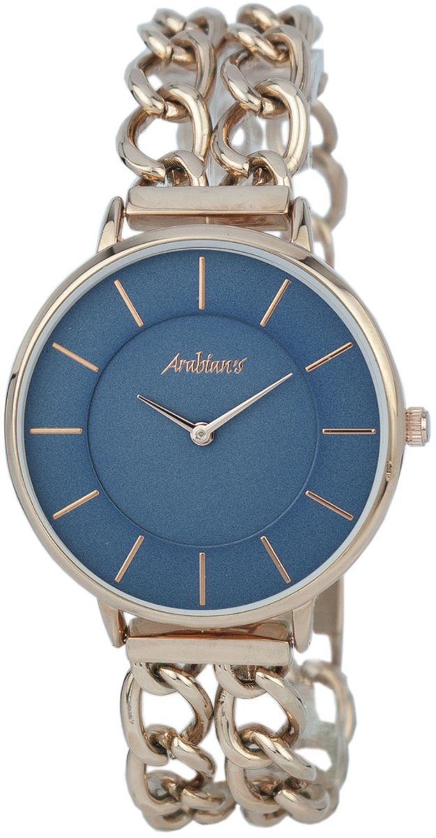 Arabians DBA2243A - Dameshorloge - Kwarc - Blauw - 35MM