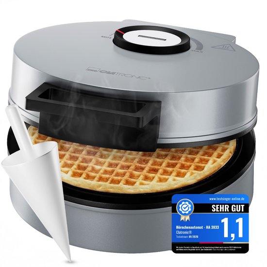 Clatronic HA 3833 - Kniepertjesijzer - Wafels en IJshoorntjes - Inclusief IJshoornvorm van Clatronic — afbeelding 3