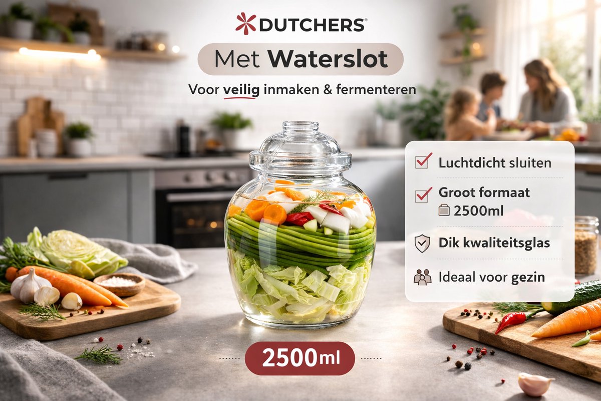 BrandNewCake Glazen Pot met Deksel (tbv Zuurdesem) 500ml