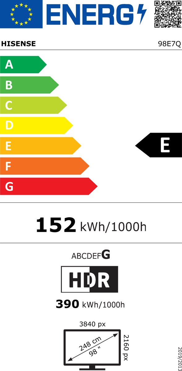 Hisense 98E7Q - 98 inch - 4K QLED - 2025 - afbeelding 2