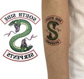 Riverdale South Side Serpents, Tattoo, Plak Tattoo, NepTatoo, 5 Stuks, Sticker, Archie, Jughead Jones, Betty, Veronica, Cheryl Blossom, Bughead,