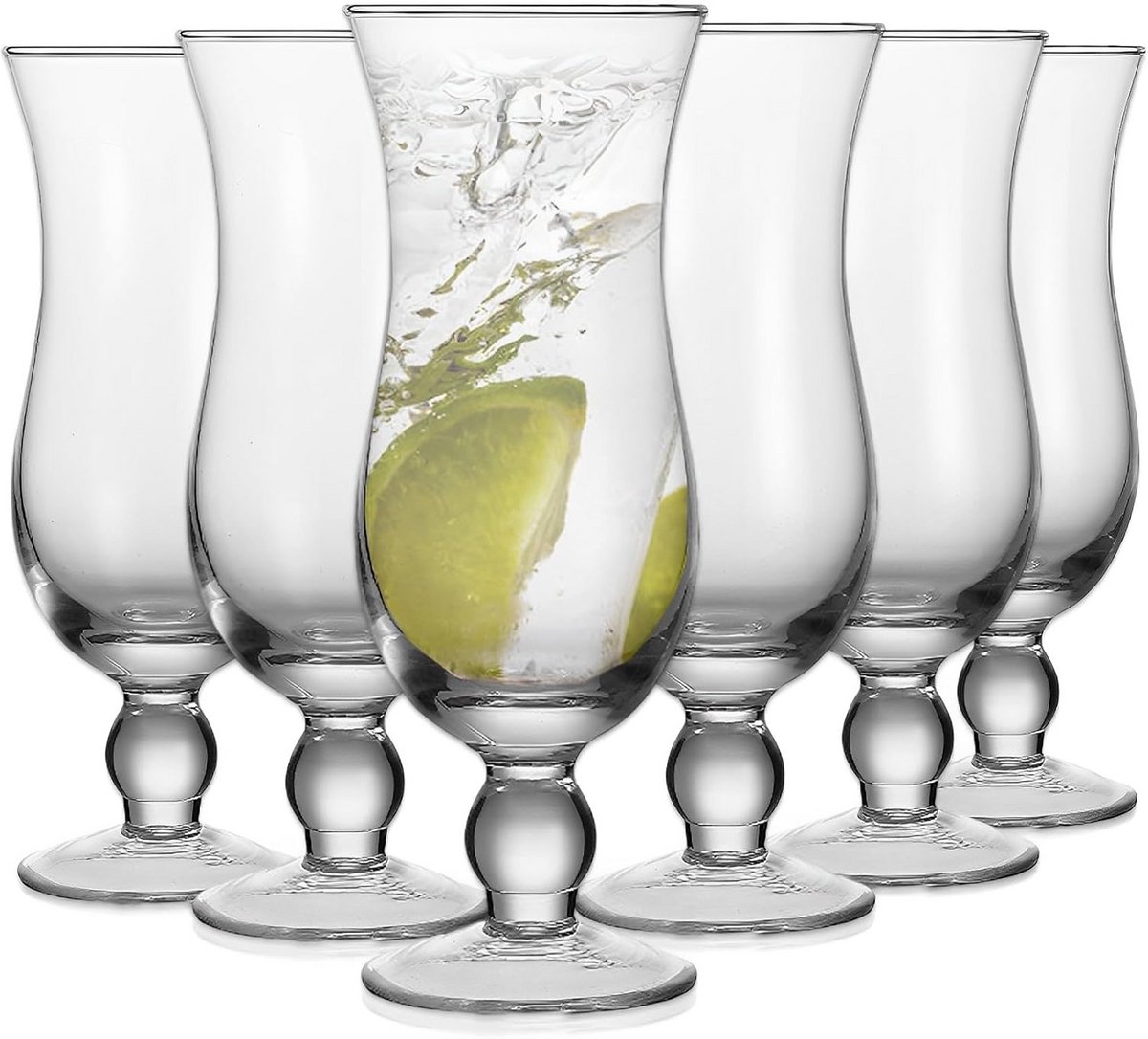 Set van 6 Orkaan Cocktailglazen 14 oz voor Tropische Dranken en Bier