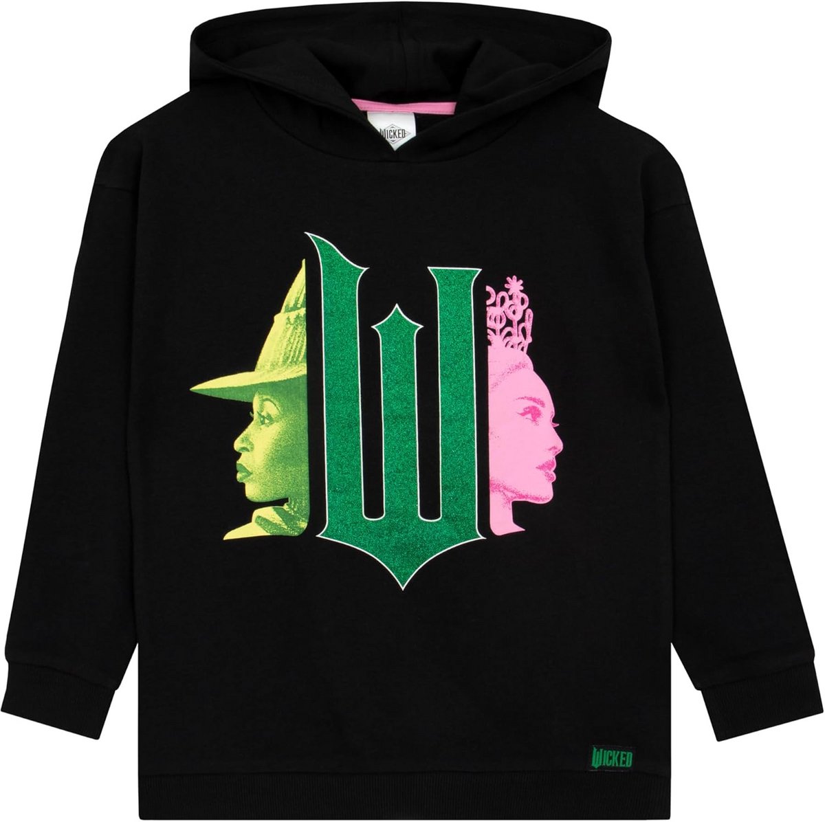 Magische Glitter Hoodie voor Dames met Twee Tovenaressen